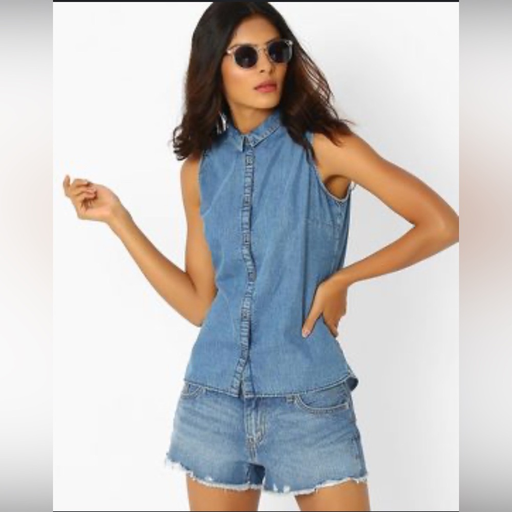Abercrombie & Fitch Blue Denim Shirt Sz XS